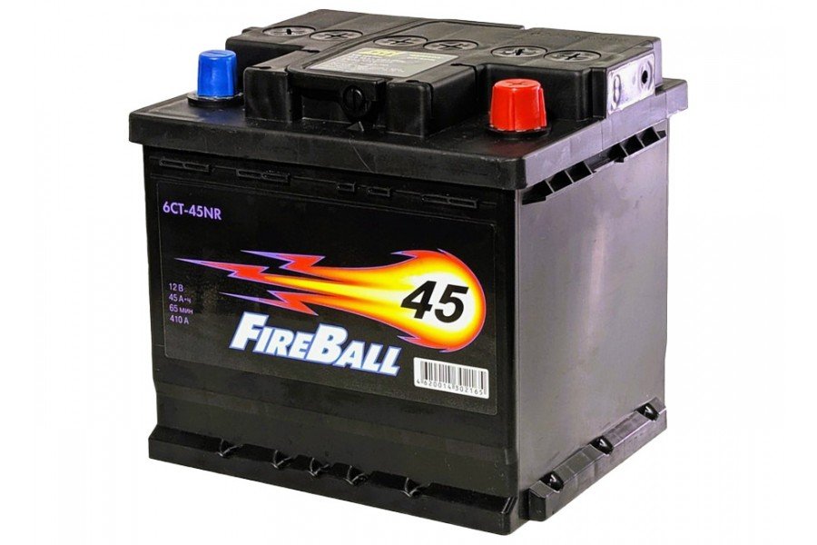 Аккумулятор FireBall 6СТ-45 A/h 410A (EN) R+