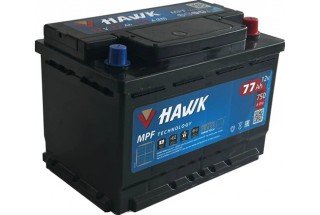 Аккумулятор HAWK 77 R+ 750A