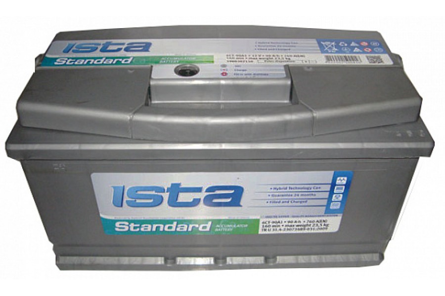 Аккумулятор ISTA Standard (90 A/h), 760А