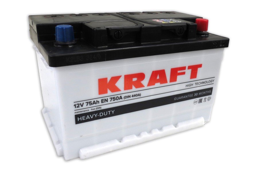 Аккумулятор KRAFT 75 R+ низ Аккумулятор KRAFT 75 R+ низ