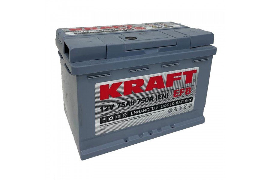 Аккумулятор KRAFT EFB 75 R+