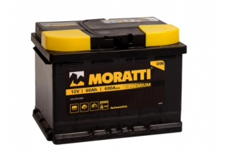 Аккумулятор Moratti Premium 60 a/h 600 A (EN) R+
