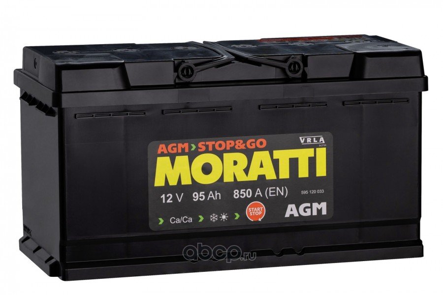 Аккумулятор Moratti AGM 95 a/h 850 A (EN) R+ Аккумулятор Moratti AGM 95 a/h 850 A (EN) R+