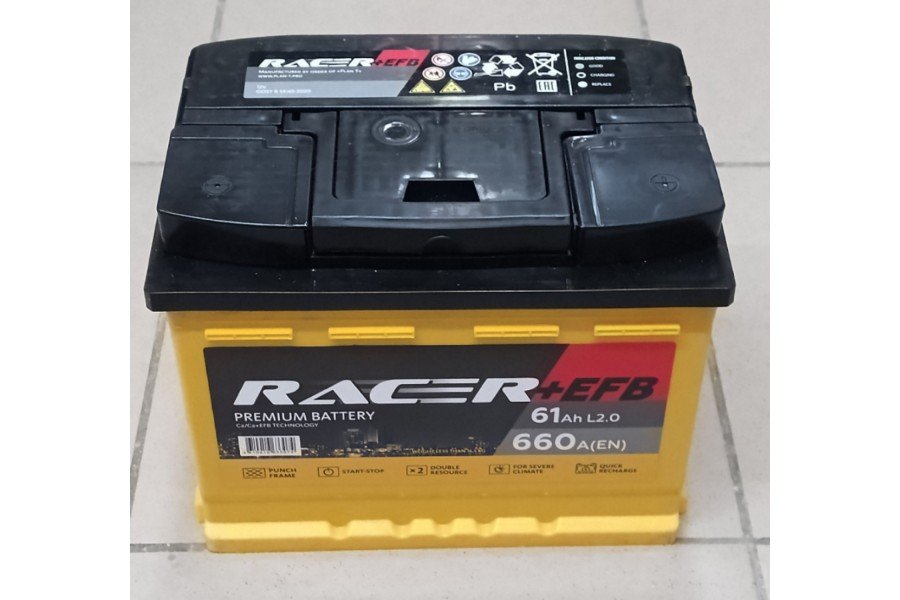 Аккумулятор RACER EFB 61 a/h 660A R+ Аккумулятор RACER EFB 61 a/h 660A R+