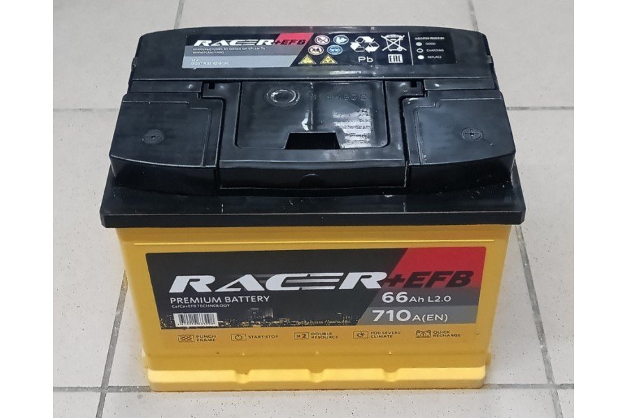 Аккумулятор RACER EFB 66 a/h 710A R+ Аккумулятор RACER EFB 66 a/h 710A R+