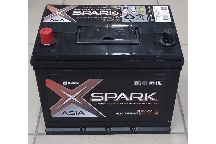 Аккумулятор SPARK Asia 70 A/h 650A L+ Аккумулятор SPARK Asia 70 A/h 650A L+