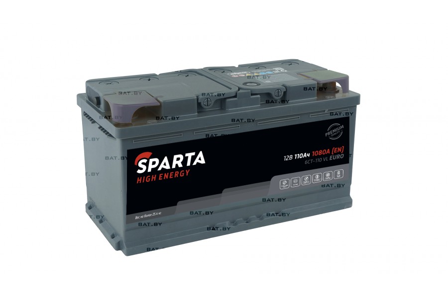 Аккумулятор SPARTA HIGH ENERGY 6СТ-110 Евро