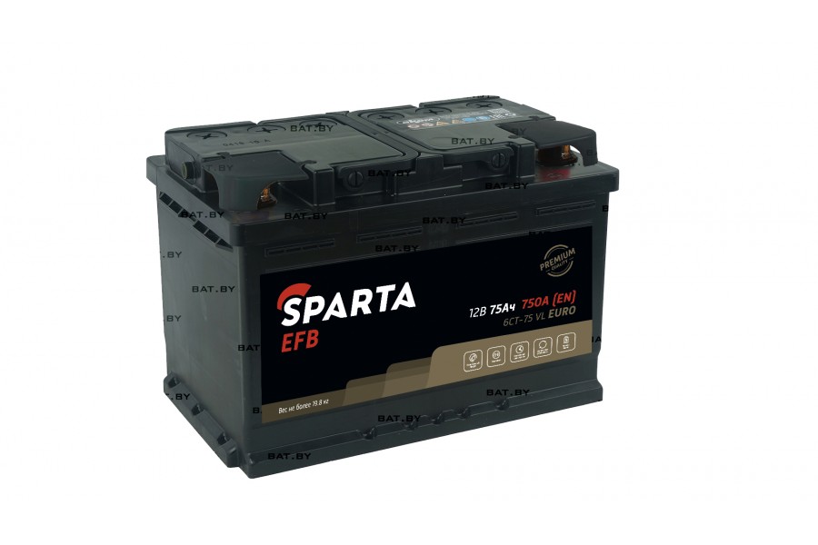 Аккумулятор SPARTA EFB 6СТ-75 Евро
