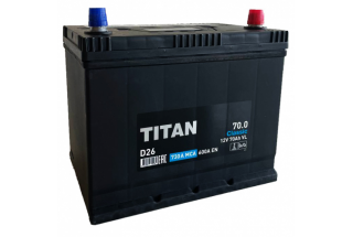 Аккумулятор TITAN Asia 70 a/h 600A R+