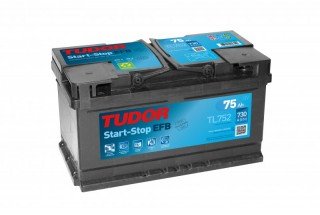 Аккумулятор TUDOR Start-Stop EFB TL752 75 A/h 730A R+