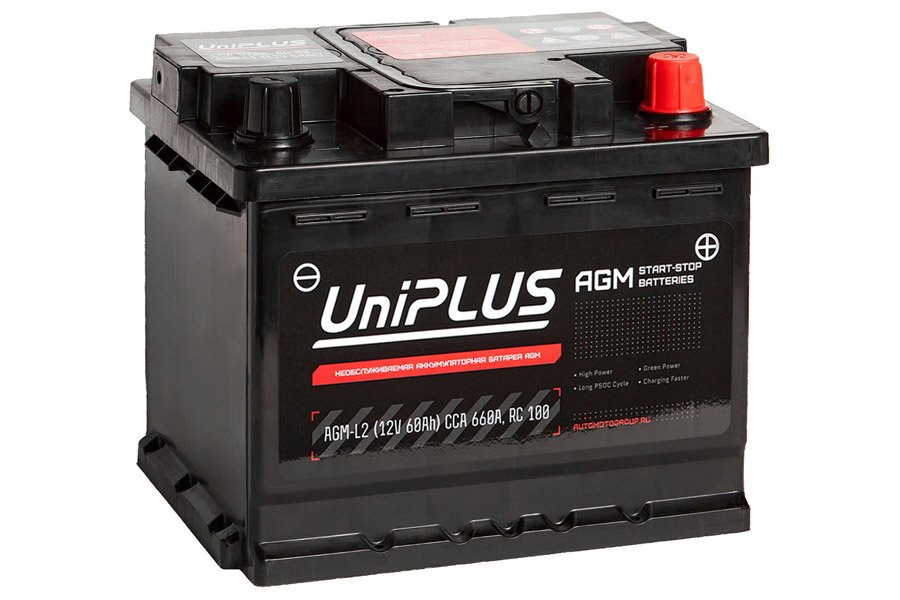 Аккумулятор UniPLUS AGM 60 a/h 660A R+ Аккумулятор UniPLUS AGM 60 a/h 660A R+
