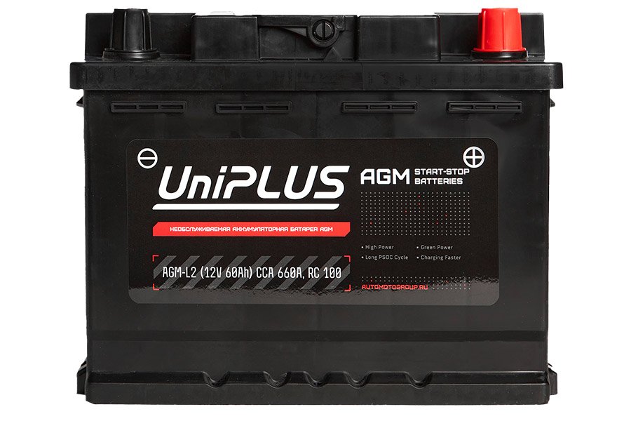 Аккумулятор UniPLUS AGM 60 a/h 660A R+ Аккумулятор UniPLUS AGM 60 a/h 660A R+