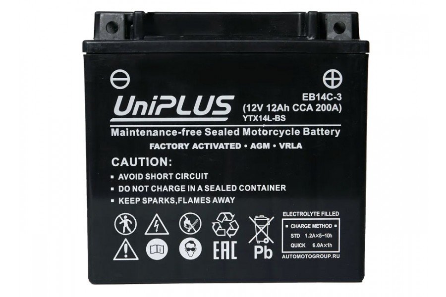 Аккумулятор UniPlus AGM EB14C-3 12 a/h