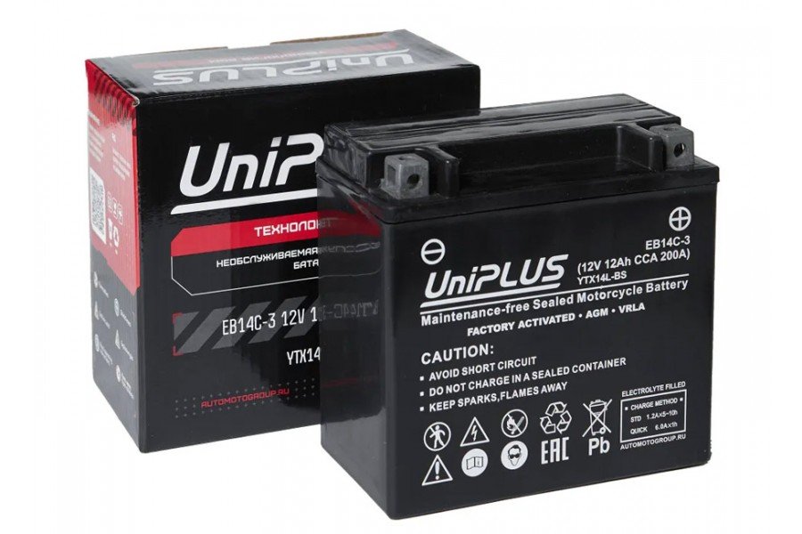 Аккумулятор UniPlus AGM EB14C-3 12 a/h