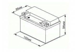 Аккумулятор UniPlus AGM EBZ10-4-1 8.6a/h