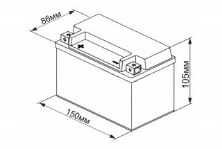Аккумулятор UniPlus AGM EBZ12-4-1 11a/h