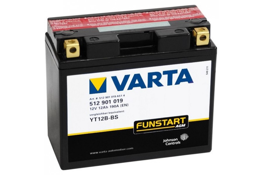 Аккумулятор Varta AGM YT12B-BS 512901