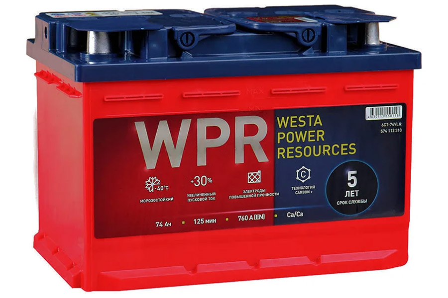 Аккумулятор WPR Premium 74 a/h 760A R+