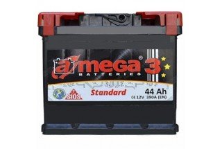 Аккумулятор A-mega Standard 6СТ-44 44 A/h 390A R+