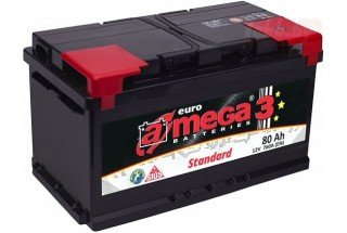 Аккумулятор A-mega Standard 6СТ-80 80 A/h 760A R+
