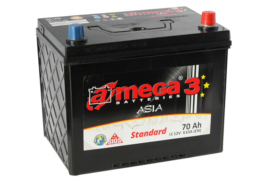 Аккумулятор A-mega Asia Standard 70 JR