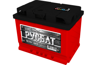 Аккумулятор РУСБАТ 6СТ-60 A/h 480 (EN).