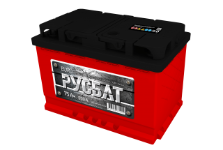 Аккумулятор РУСБАТ 6СТ-75 A/h Евро 650 (EN).