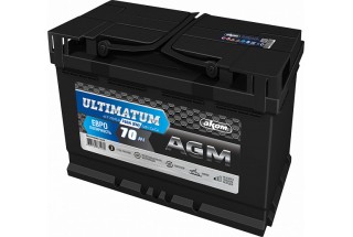 Аккумулятор АКОМ ULTIMATUM 70 AGM Евро (70 A/h), 760А R+