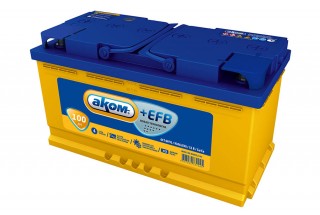 Аккумулятор AKOM +EFB 6СТ-100 Евро 950 A(EN)
