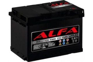 Аккумулятор ALFA Hybrid 75 А/ч 720A R+