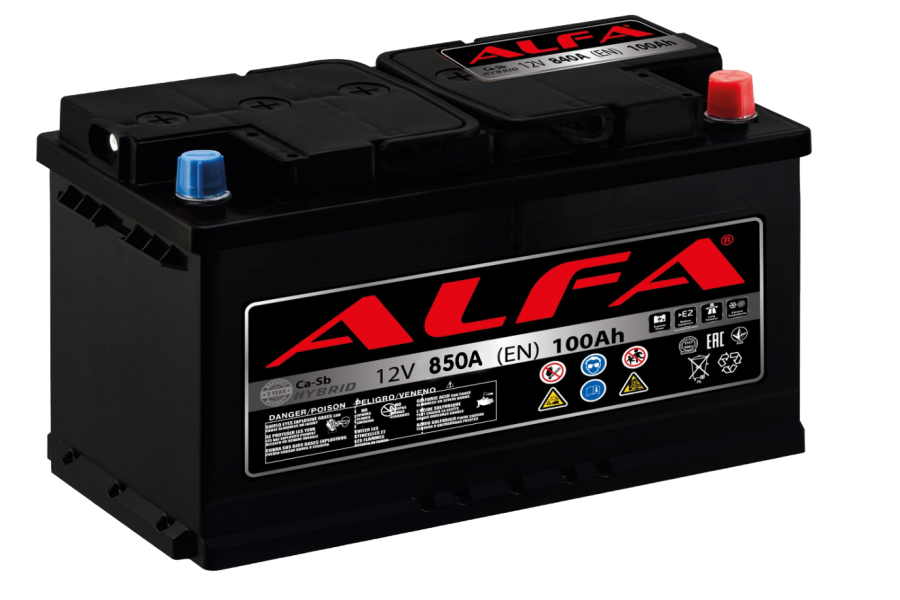 Аккумулятор ALFA Hybrid 100 А/ч 850A R+ Аккумулятор ALFA Hybrid 100 А/ч 850A R+