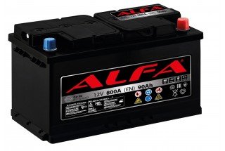Аккумулятор ALFA Hybrid 90 А/ч 800A R+