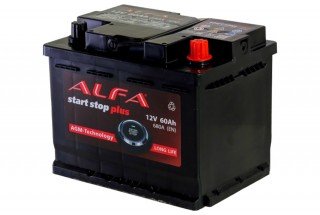 Аккумулятор ALFA AGM 60 А/ч 680А R+