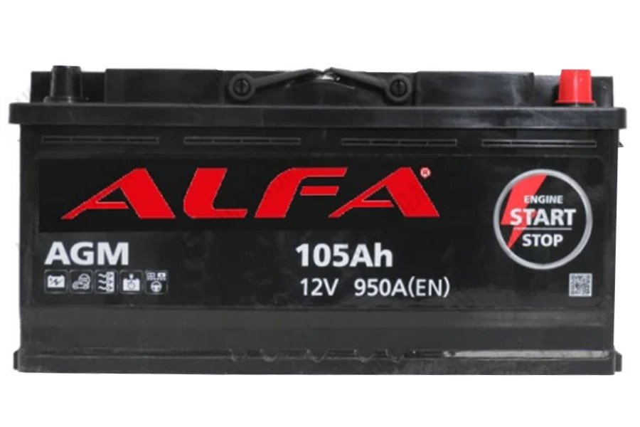 Аккумулятор ALFA AGM 105 А/ч 950А R+ Аккумулятор ALFA AGM 105 А/ч 950А R+