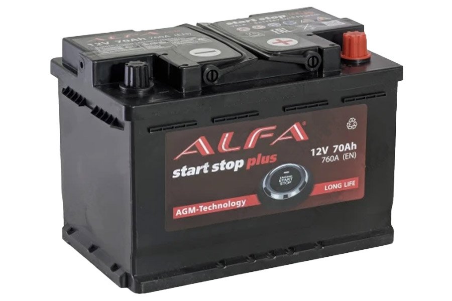 Аккумулятор ALFA AGM 70 А/ч 760А R+ Аккумулятор ALFA AGM 70 А/ч 760А R+
