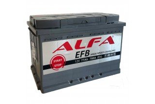 Аккумулятор ALFA EFB 77 А/ч 780A R+