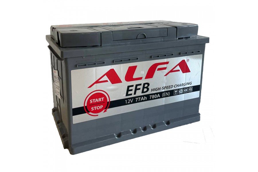 Аккумулятор ALFA EFB 77 А/ч 780A R+