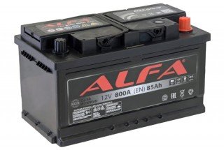 Аккумулятор ALFA Hybrid 85 А/ч 800А низкий R+