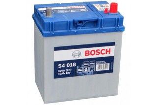 Аккумулятор Bosch S4 018 ASIA (40 А/H), 330A R+ JIS Тонкие Клеммы (540 126 033)