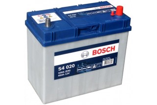 Аккумулятор Bosch S4 020 ASIA (45 А/H), 330A R+ JIS Тонкие Клеммы (545 155 033)