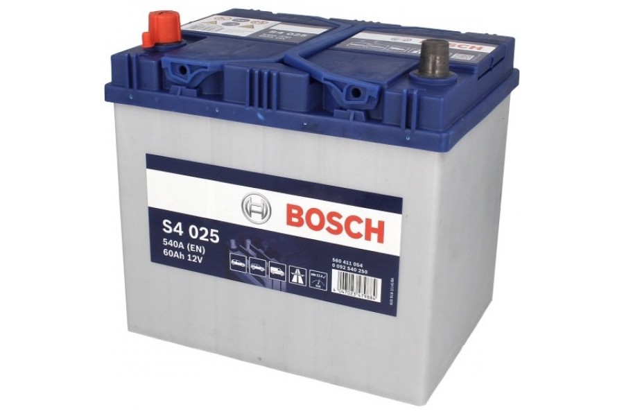 Аккумулятор Bosch S4 025 ASIA (60 A/H) 540A L+ (560411054)
