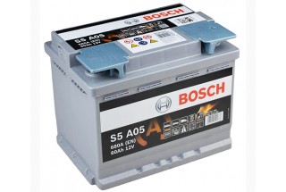 Аккумулятор BOSCH S5 A05 AGM (60 А/H), 680А R+ (560 901 068)