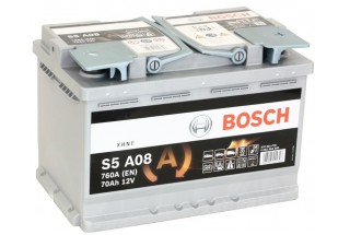 Аккумулятор Bosch S5 A08 AGM (70 А/H), 760А R+ (570 901 076 )