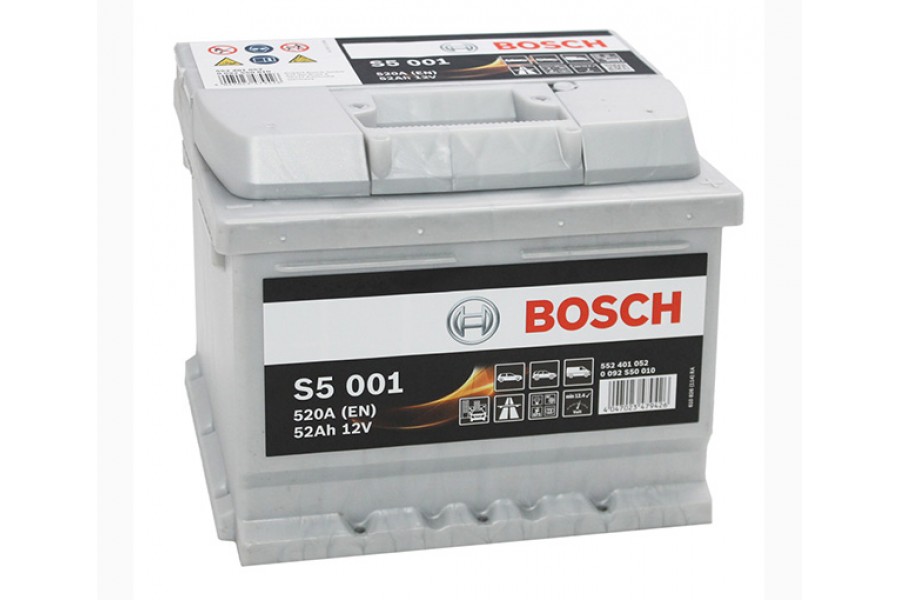 Аккумулятор BOSCH S5 001 (552401052) 52 А/ч 520 A R+