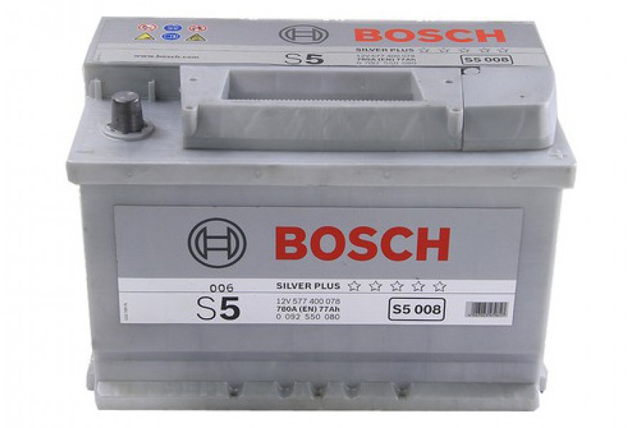 Аккумулятор Bosch S5 008 (77 А/H), 780А R+ (577 400 078)