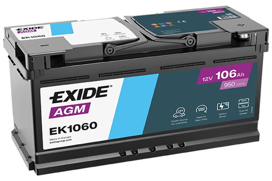 Аккумулятор Exide Start-Stop AGM EK1060 (106 A/h) 950A R+
