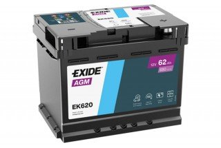 Аккумулятор Exide Start-Stop AGM EK620 (62 A/h), 680A R+