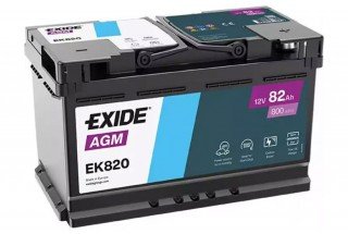 Аккумулятор Exide Start-Stop AGM EK820 (82 A/h) 800A R+