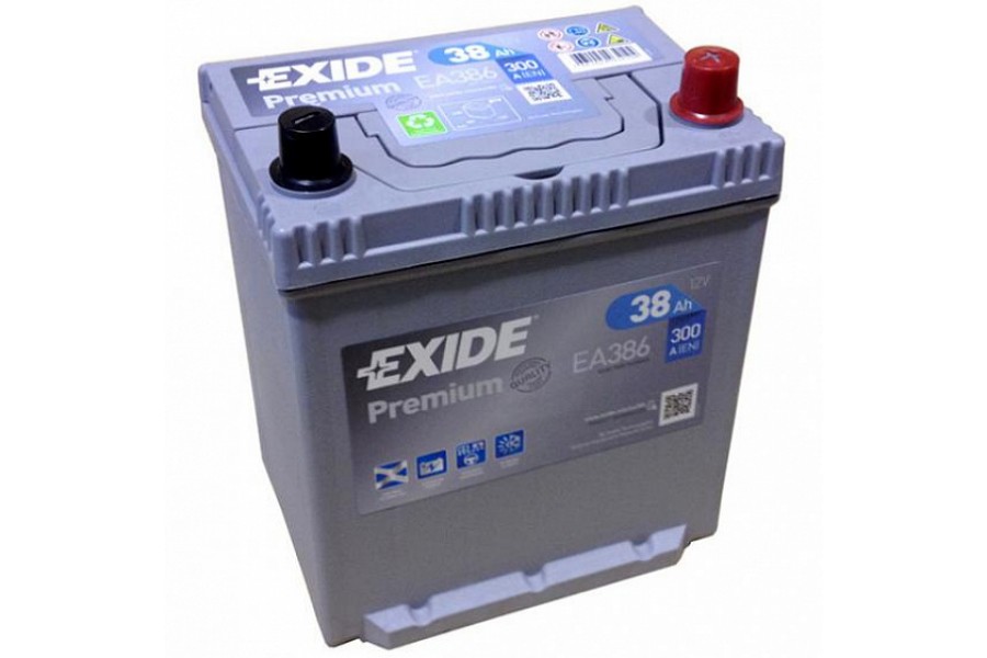 Аккумулятор Exide Premium EA386 (38 A/h), 300A R+