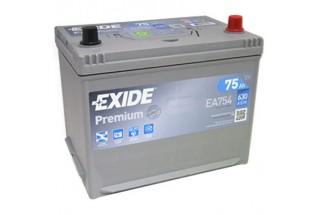 Аккумулятор Exide Premium EA754 (75 A/h), 630A R+